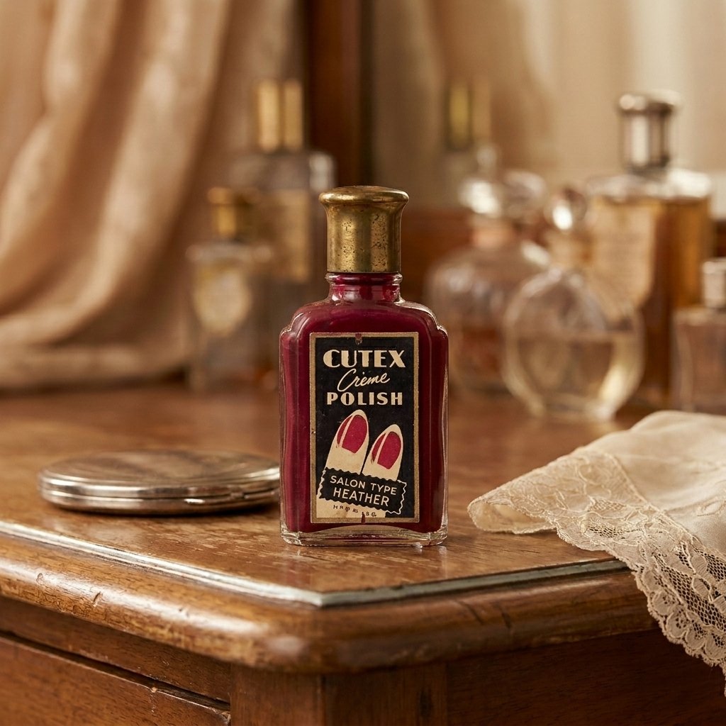 representación de una botella de esmalte cutex 1920